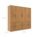 Guarda-Roupa Casal New Monaco 6 Portas 12 Gavetas Cinamomo