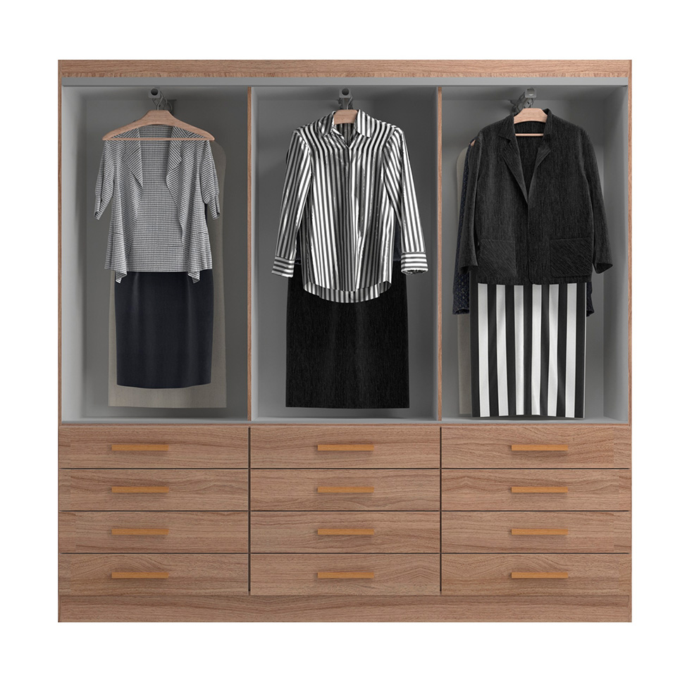 Guarda-Roupa Casal New Monaco 6 Portas 12 Gavetas Demolição