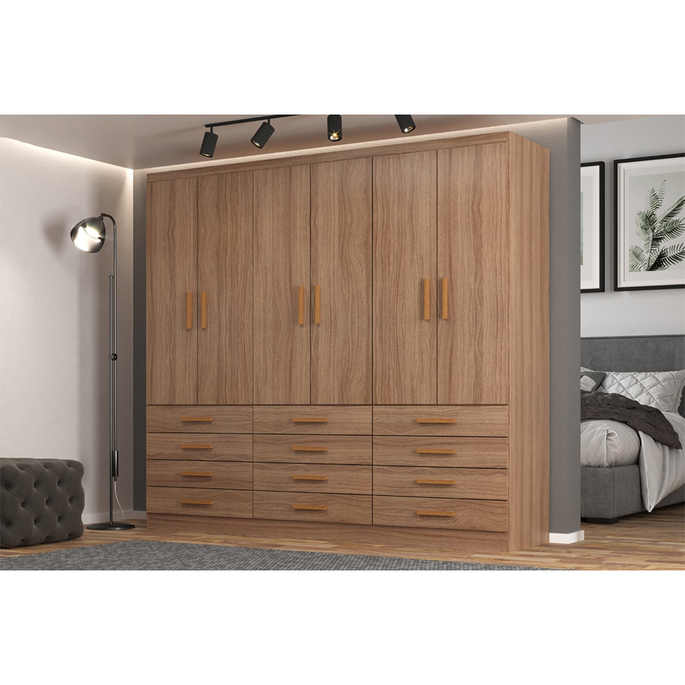 Guarda-Roupa Casal New Monaco 6 Portas 12 Gavetas Demolição