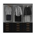 Guarda-Roupa Casal New Monaco 6 Portas 12 Gavetas Preto