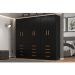 Guarda-Roupa Casal New Monaco 6 Portas 12 Gavetas Preto