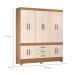 Guarda-Roupa Casal New Murano 10 Portas 3 Gavetas Amêndola e Off White