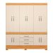 Guarda-Roupa Casal New Murano 10 Portas 3 Gavetas Cinnamon e Off White