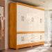 Guarda-Roupa Casal New Murano 10 Portas 3 Gavetas Cinnamon e Off White