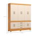 Guarda-Roupa Casal New Murano 10 Portas 3 Gavetas Cinnamon e Off White