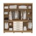 Guarda-Roupa Casal New Realce 8 Portas 4 Gavetas Amêndola e Off White