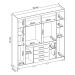 Guarda-Roupa Casal New Realce 8 Portas 4 Gavetas Amêndola e Off White