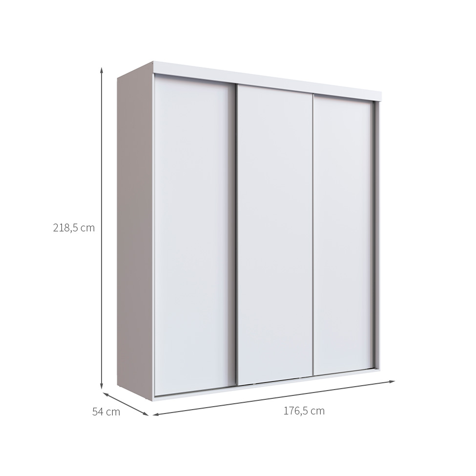 Guarda-Roupa Casal Ofélia 2 Portas 2 Gavetas Branco