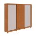 Guarda-Roupa Casal Ollie com Pés 3 Portas 6 Gavetas Amêndoa e Off White
