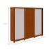 Guarda-Roupa Casal Ollie com Pés 3 Portas 6 Gavetas Frassino e Off White