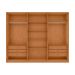 Guarda-Roupa Casal Ollie com Pés 6 Portas 6 Gavetas Amêndoa