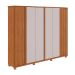 Guarda-Roupa Casal Ollie com Pés 6 Portas 6 Gavetas Amêndoa e Off White