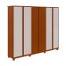 Guarda-Roupa Casal Ollie com Pés 6 Portas 6 Gavetas Frassino e Off White