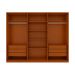 Guarda-Roupa Casal Ollie sem Pés 6 Portas 6 Gavetas Frassino
