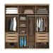 Guarda-Roupa Casal Originale 6 Portas 6 Gavetas Carvalho 207 cm