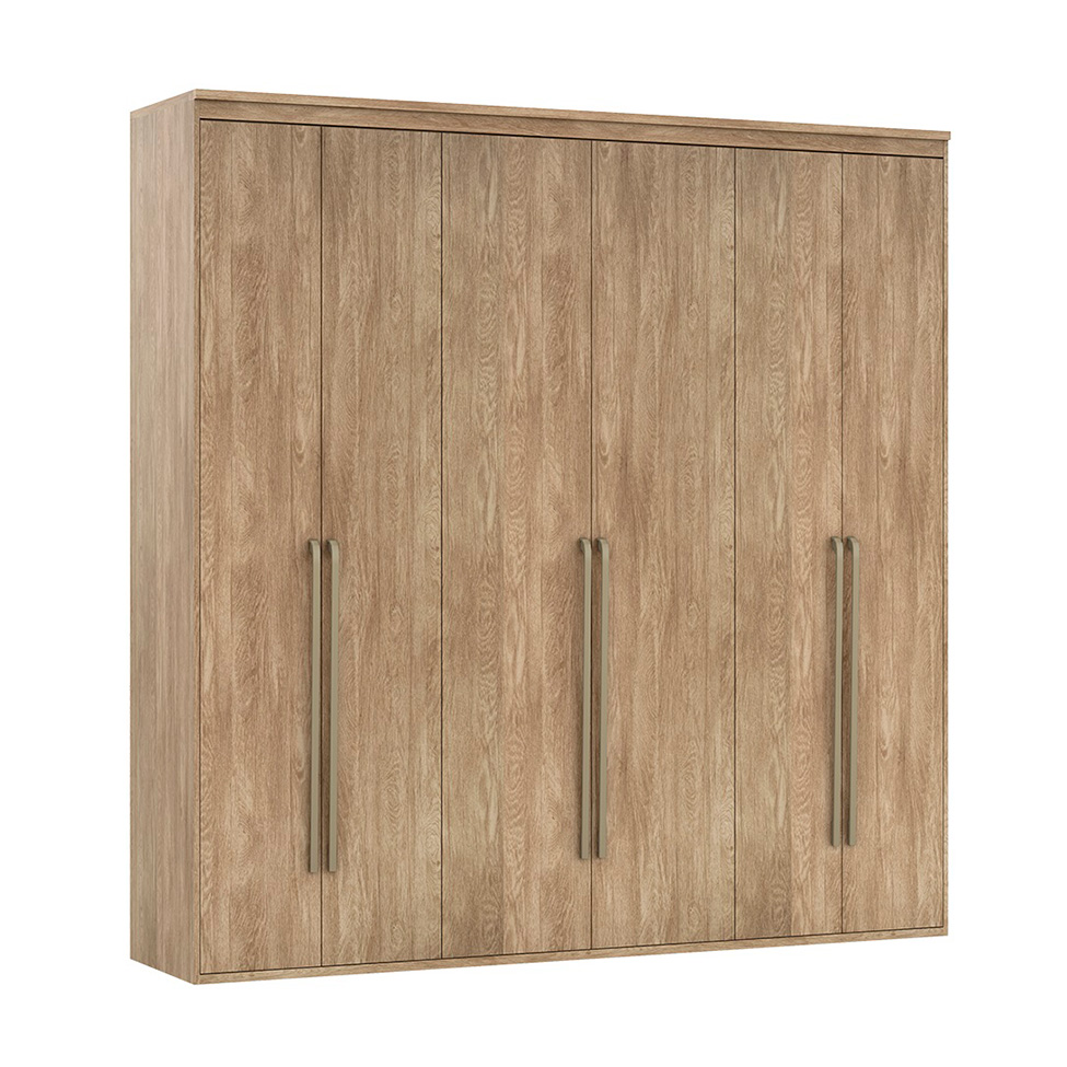 Guarda-Roupa Casal Originale 6 Portas 6 Gavetas Carvalho 267 cm