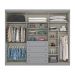 Guarda-Roupa Casal Orion 6 Portas 4 Gavetas Cinza