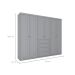 Guarda-Roupa Casal Orion 6 Portas 4 Gavetas Cinza