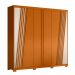 Guarda-Roupa Casal Ouro Verde 6 Portas 4 Gavetas Cinamomo e Off White