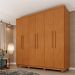 Guarda-Roupa Casal Paradiso com Pés 6 Portas 4 Gavetas Cinamomo 219 cm