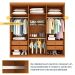 Guarda-Roupa Casal Paradiso com Pés 6 Portas 4 Gavetas Cinamomo 219 cm