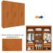 Guarda-Roupa Casal Paradiso com Pés 6 Portas 4 Gavetas Cinamomo 219 cm