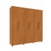 Guarda-Roupa Casal Paradiso com Pés 6 Portas 4 Gavetas Cinamomo 219 cm