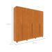 Guarda-Roupa Casal Paradiso com Pés 6 Portas 4 Gavetas Cinamomo 270 cm