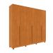 Guarda-Roupa Casal Paradiso com Pés 6 Portas 4 Gavetas Cinamomo 270 cm