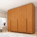 Guarda-Roupa Casal Paradiso com Pés 6 Portas 4 Gavetas Cinamomo 270 cm