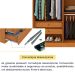 Guarda-Roupa Casal Paradiso com Pés 6 Portas 4 Gavetas Cinamomo 270 cm