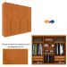 Guarda-Roupa Casal Paradiso com Pés 6 Portas 4 Gavetas Cinamomo 270 cm