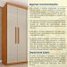 Guarda-Roupa Casal Paradiso com Pés 6 Portas 4 Gavetas Cinamomo e Off White 219 cm