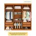 Guarda-Roupa Casal Paradiso com Pés 6 Portas 4 Gavetas Cinamomo e Off White 219 cm