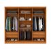 Guarda-Roupa Casal Paradiso com Pés 6 Portas 4 Gavetas Cinamomo e Off White 270 cm