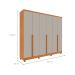 Guarda-Roupa Casal Paradiso com Pés 6 Portas 4 Gavetas Cinamomo e Off White 270 cm
