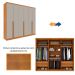 Guarda-Roupa Casal Paradiso com Pés 6 Portas 4 Gavetas Cinamomo e Off White 270 cm