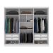 Guarda-Roupa Casal Paradiso com Pés 6 Portas 4 Gavetas Neve 270 cm