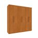 Guarda-Roupa Casal Paradiso sem Pés 6 Portas 4 Gavetas Cinamomo 219 cm