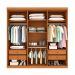 Guarda-Roupa Casal Paradiso sem Pés 6 Portas 4 Gavetas Cinamomo 219 cm