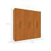 Guarda-Roupa Casal Paradiso sem Pés 6 Portas 4 Gavetas Cinamomo 219 cm