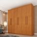 Guarda-Roupa Casal Paradiso sem Pés 6 Portas 4 Gavetas Cinamomo 219 cm