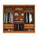 Guarda-Roupa Casal Paradiso sem Pés 6 Portas 4 Gavetas Cinamomo 270 cm