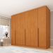 Guarda-Roupa Casal Paradiso sem Pés 6 Portas 4 Gavetas Cinamomo 270 cm