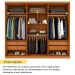 Guarda-Roupa Casal Paradiso sem Pés 6 Portas 4 Gavetas Cinamomo 270 cm