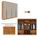 Guarda-Roupa Casal Paradiso sem Pés 6 Portas 4 Gavetas Cinamomo e Off White 270 cm