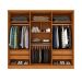 Guarda-Roupa Casal Paradiso sem Pés 6 Portas 4 Gavetas Cinamomo e Off White 270 cm