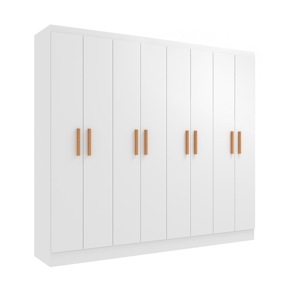 Guarda-Roupa Casal Paris 8 Portas Branco