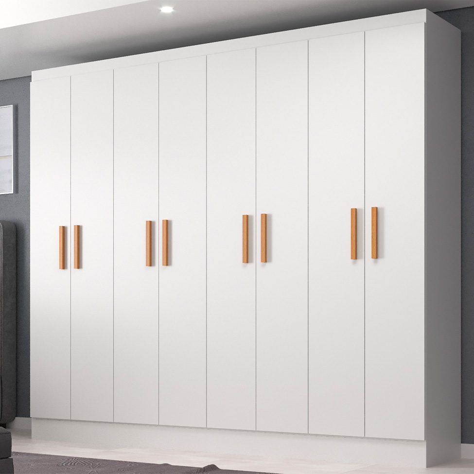 Guarda-Roupa Casal Paris 8 Portas Branco
