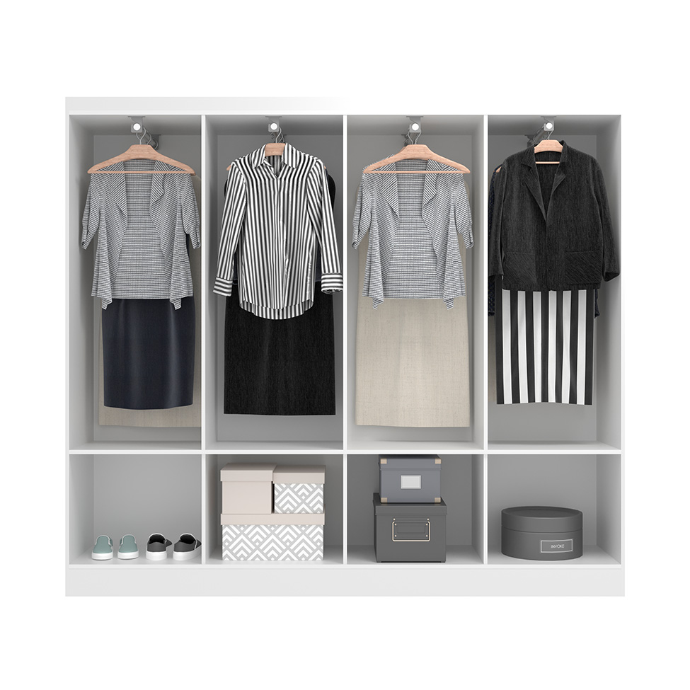 Guarda-Roupa Casal Paris 8 Portas Branco